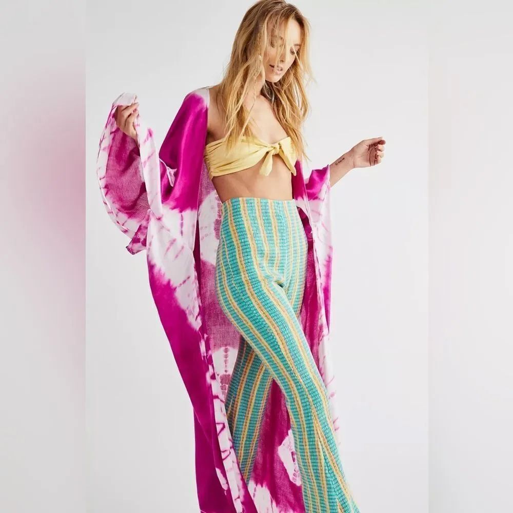 Free People | SpellBound Tie Dye Duster MAGENTA